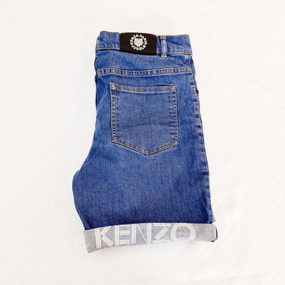 Kenzo Kids Denim Jean Shorts Japanese Denim Size 14 Mint - Picture 4 of 7